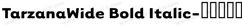 TarzanaWide Bold Italic字体转换